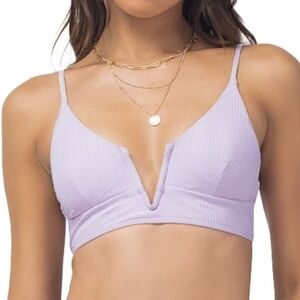 NWT L Space Womens By Monica Wise  Siren Amy Bikini Swim top sz S